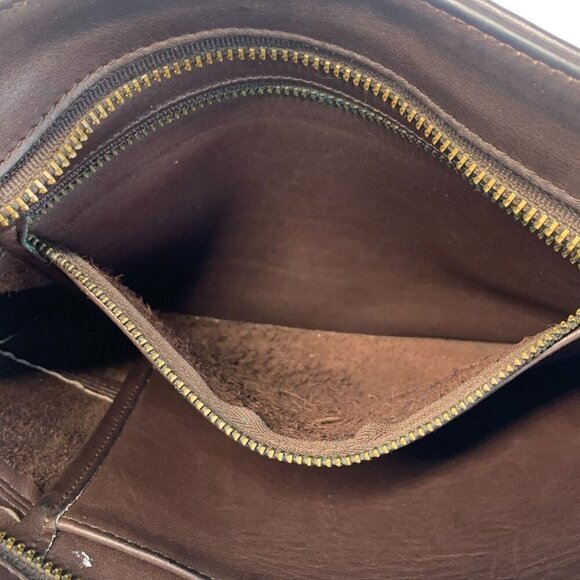 COACH Tribeca Shopper Tote Bag 1998 Brown Leather Shoulder Straps Brass H8P9098 - Picture 7 of 15